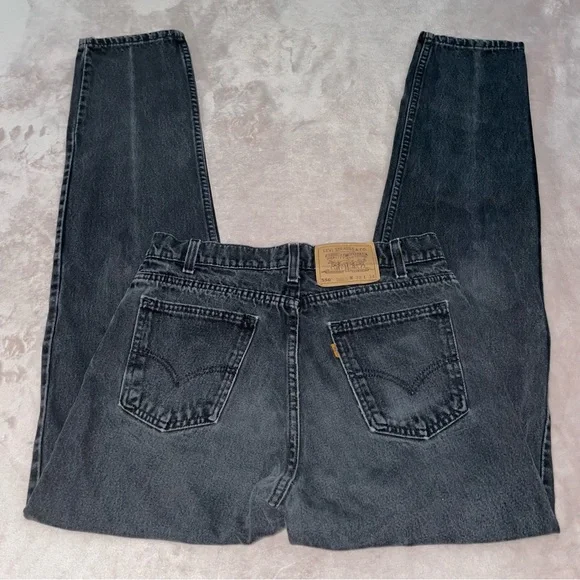 Y2K -1996-Vintage Levi’s 550 relaxed fit tapered leg orange tag Jean W33/L33/1/2 - Picture 3 of 13